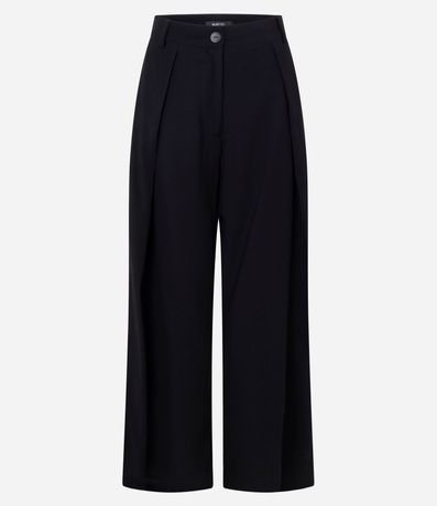 Pantalón Wide Leg Sastre con Cintura Traspasado