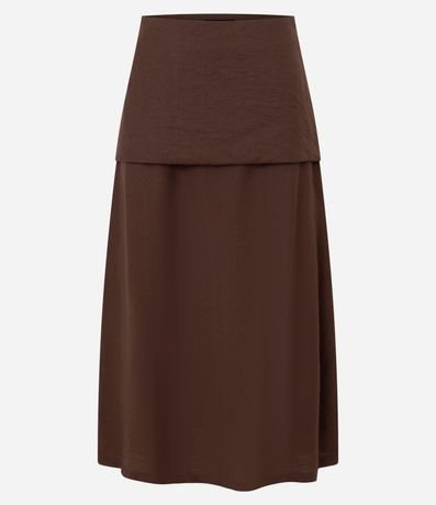 Pollera Midi en Viscosa con Canesú Sobrepuesta 6