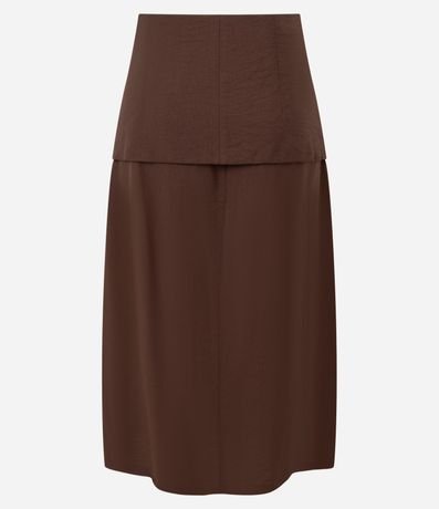 Pollera Midi en Viscosa con Canesú Sobrepuesta 7