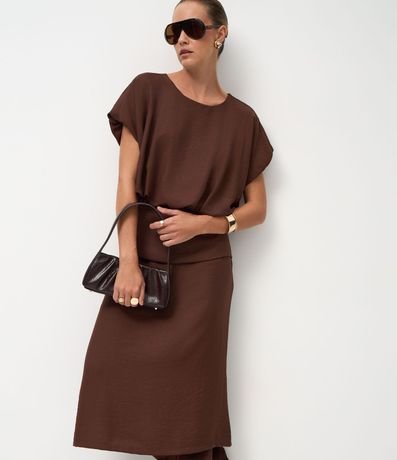 Pollera Midi en Viscosa con Canesú Sobrepuesta 2