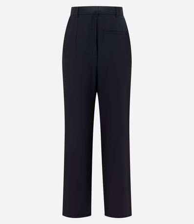 Pantalón Recto Satinado con Cintura Estructurada y Pliegues Delanteros 7