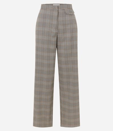 Pantalón Sastre con Estampa de Cuadros 5