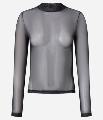 Remera Segunda Piel en Tule Manga Larga 5