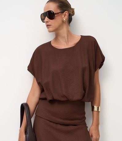 Blusa Balonê Corta en Viscosa