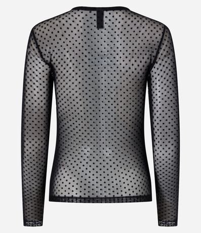 Blusa Segunda Piel en Tul Flocado 7