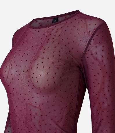 Blusa Segunda Piel en Tul Flocado 6