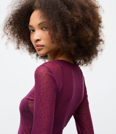 Blusa Segunda Piel en Tul Flocado 4