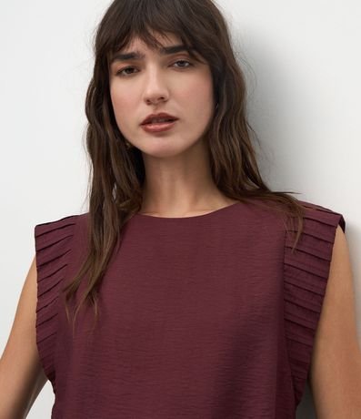 Blusa en Airflow con Recortes en el Hombro 3