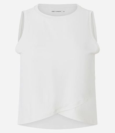 Musculosa Cropped Deportiva en Microfibra con Ruedo Traspasada 4