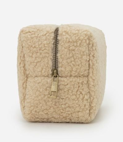 Neceser Rectangular Mediana con Textura de Pelos 2