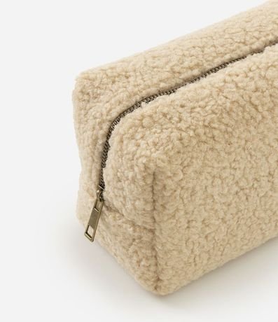 Neceser Rectangular Mediana con Textura de Pelos 4
