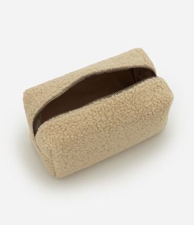 Neceser Rectangular Mediana con Textura de Pelos 5
