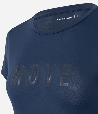 Remera Deportiva con Lettering Aplicado Move 5