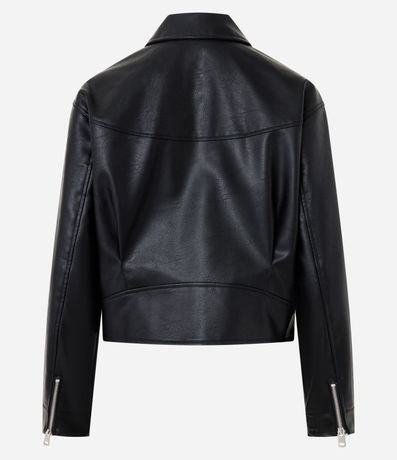 Campera en PU con Cierre por Cremallera y Bolsillos Funcionales 7