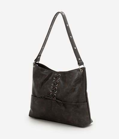 Cartera Hobo Grande en PU con Detalle en Cordón 4