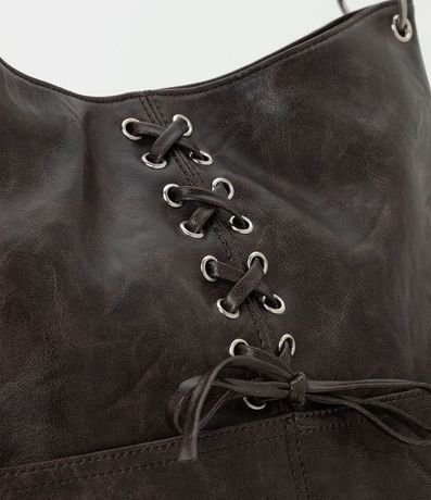 Cartera Hobo Grande en PU con Detalle en Cordón 5