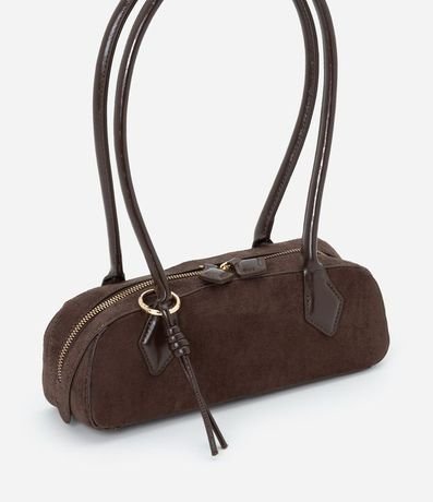 Cartera Shoulder Pequena en Gamuza con Asas Estructuradas 2
