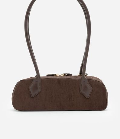 Cartera Shoulder Pequena en Gamuza con Asas Estructuradas 4