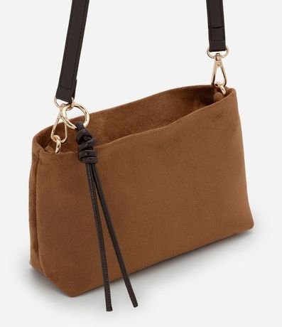 Bolsa Transversal Mediana en Gamuza con Asa Ajustable