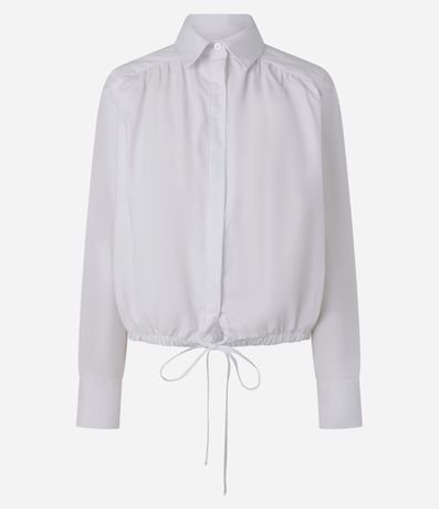 Camisa en Tricolina con Ajuste por Lazo en  el Ruedo 5