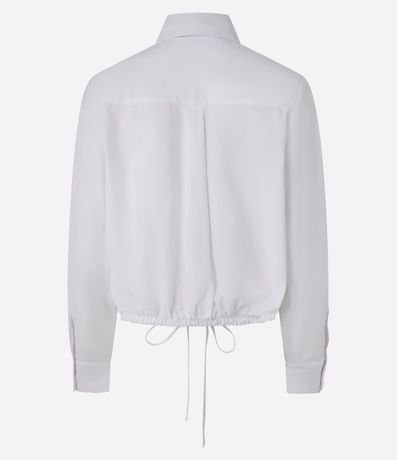 Camisa en Tricolina con Ajuste por Lazo en  el Ruedo 6