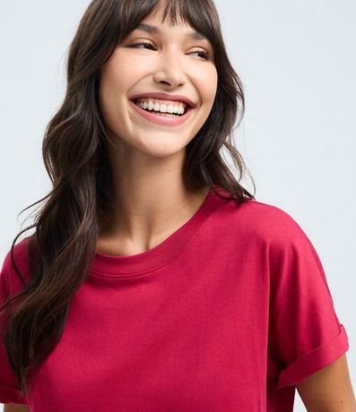 Blusa Básica con Manga Dobrada Corta en Algodón 3