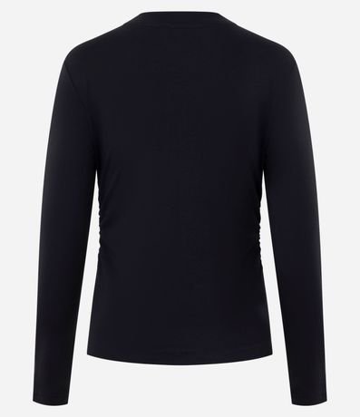 Blusa Manga Larga con Fruncido en la Cintura en Algodón 6