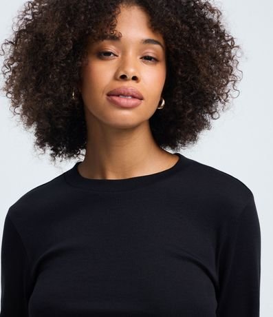 Blusa Manga Larga con Fruncido en la Cintura en Algodón 4