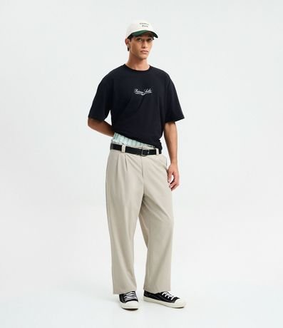 Remera Boxy en Algodón con Lettering Bordado 2