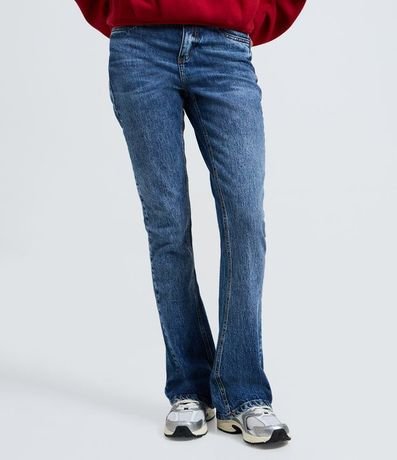 Pantalón Flare en Jeans con Cintura Mediana Five Pockets 3