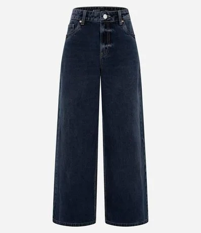 Pantalón Wide Leg en Jeans con Cintura Baja