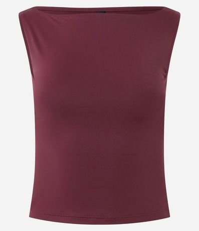 Blusa sin Manga en Microfibra con Escote Canoa 2