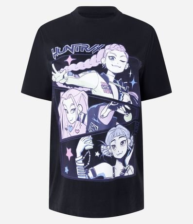 Remera en Algodón con Estampado Huntrix Guerreiras do K-Pop 2