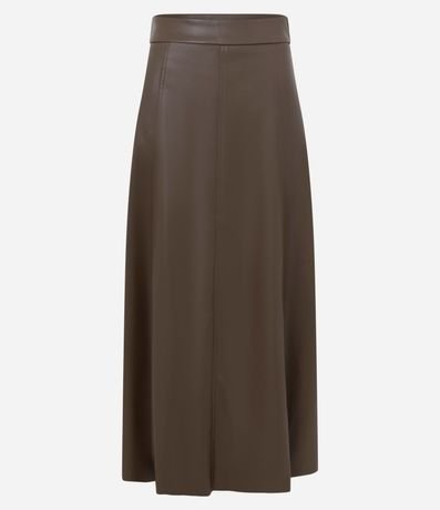 Pollera Midi en PU con Recortes Delanteros 5