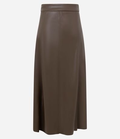 Pollera Midi en PU con Recortes Delanteros 6