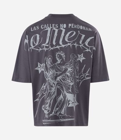 Remera Oversized Manga Corta en Algodón con Estampa No Mercy 6