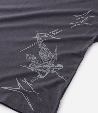 Remera Oversized Manga Corta en Algodón con Estampa No Mercy 8