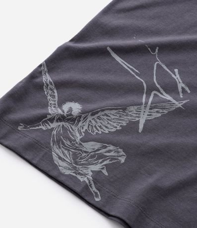 Remera Oversized Manga Corta en Algodón con Estampa No Mercy 10