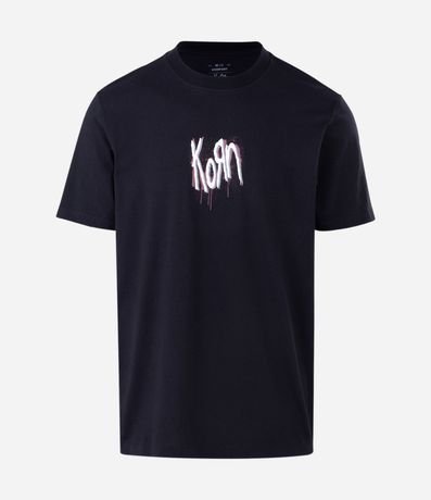 Remera Manga Corta en Algodón con Estampa Frontal de Korn 5