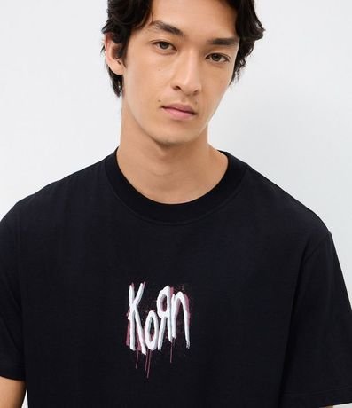 Remera Manga Corta en Algodón con Estampa Frontal de Korn 4