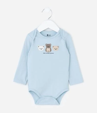 Body Infantil con Estampa de Ositos Amigos – Talle RN a 18 Meses