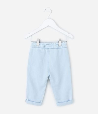 Pantalón Infantil en Jeans con Cintura Elástica y Moña – Talle 3 a 18 Meses 2