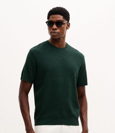 Remera Manga Corta en Tricolina Texturizada