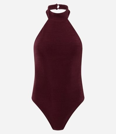 Body Halter en Rib con Cierre en el Cuello