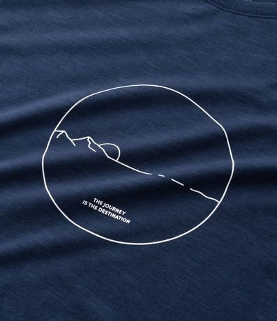 Remera Regular en Algodón con Estampa de Montaña 7