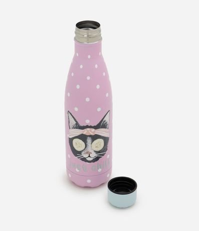 Botella Femenina de Acero Inoxidable con Estampa de Gato 750ml 3