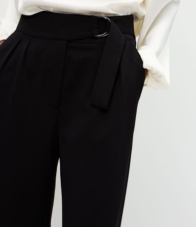 Pantalón Wide en Crepé Cintura con Hebilla 4