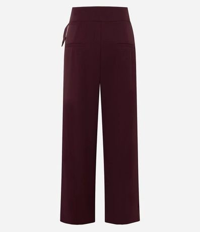 Pantalón Wide en Crepé Cintura con Hebilla 7