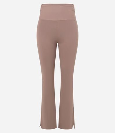 Pantalón Flare Deportiva con Fruncido Lateral y Encaje en el Ruedo 6