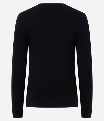Suéter Regular en Tricot con Bordado Delicado 7